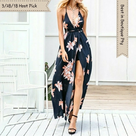 Shop Aprille Boutique Dresses & Skirts - Bohemian Stlye Floral Print Maxi Dress-preorder